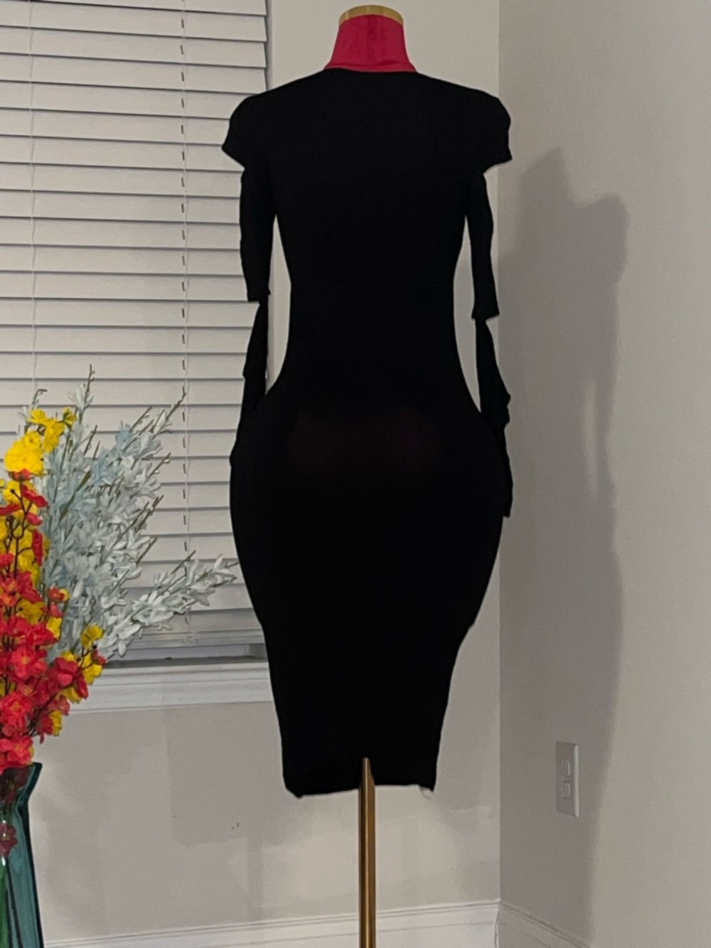 Better Be Black Midi Dress Cutouts - Picture 8 of 11